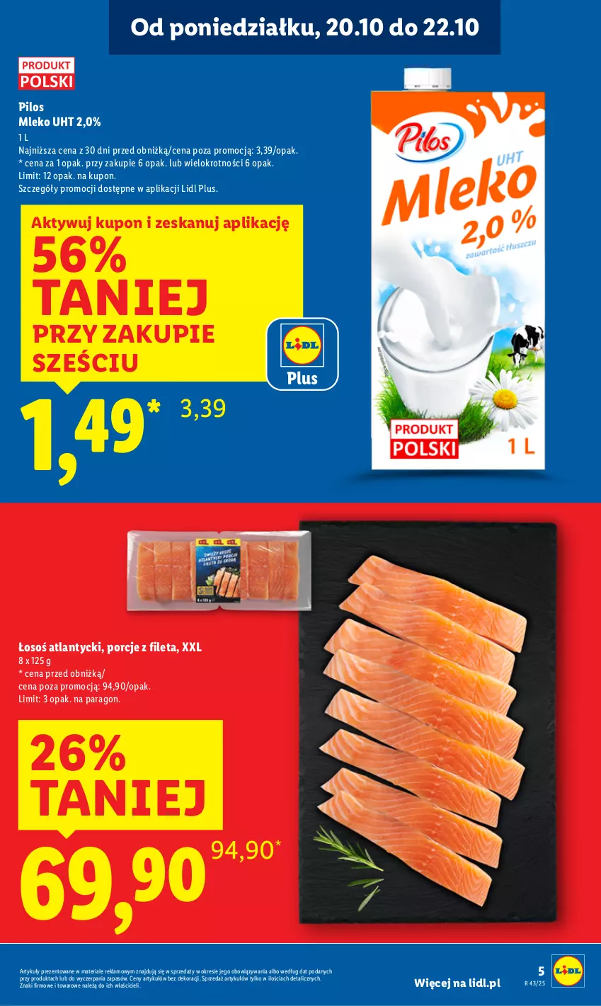 Gazetka promocyjna Lidl - GAZETKA - ważna 20.10 do 22.10.2025 - strona 5 - produkty: Mleko, Pilos, Por