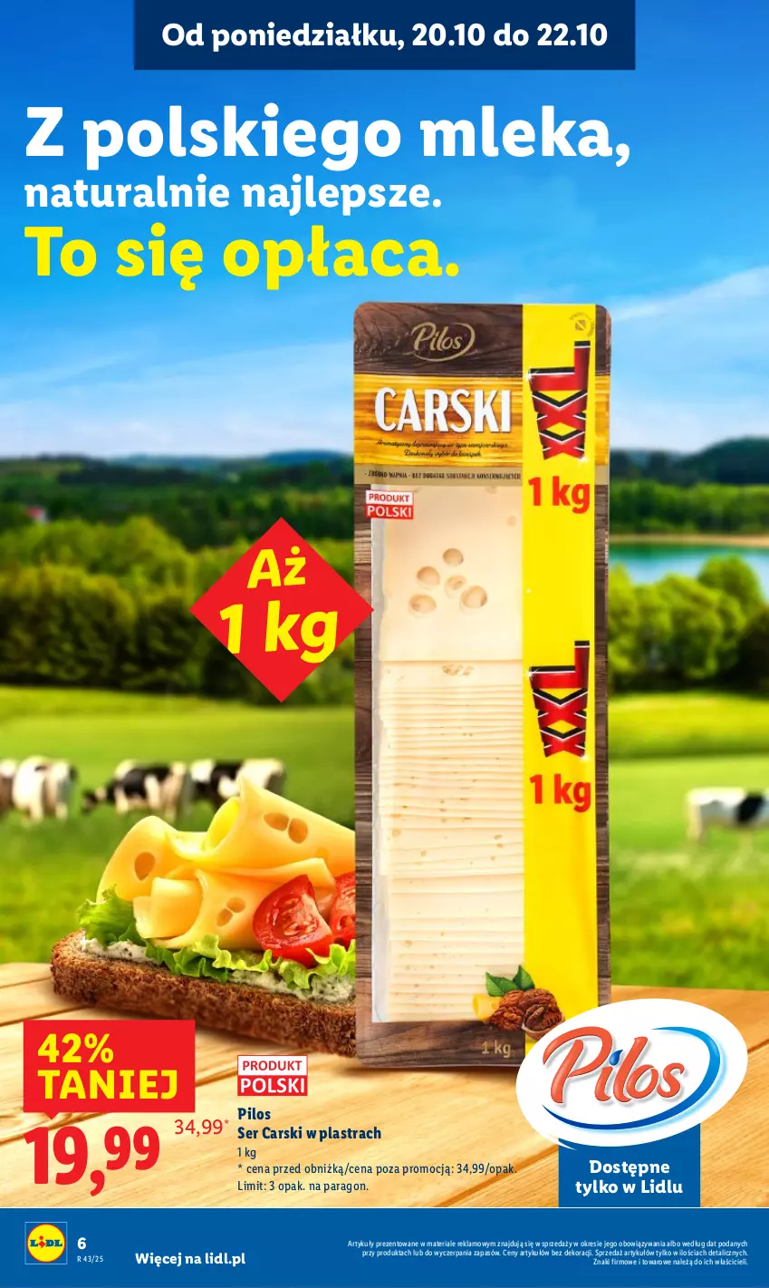 Gazetka promocyjna Lidl - GAZETKA - ważna 20.10 do 22.10.2025 - strona 6 - produkty: Cars, Pilos, Ser