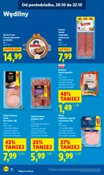 Gazetka promocyjna Lidl - GAZETKA - Gazetka - ważna od 22.10 do 22.10.2025 - strona 28 - produkty: Polędwica, Salami, Kindziuk, Pasztet, Dulano, Szynka, PIKOK, Pieprz, Boczek, Kabanos