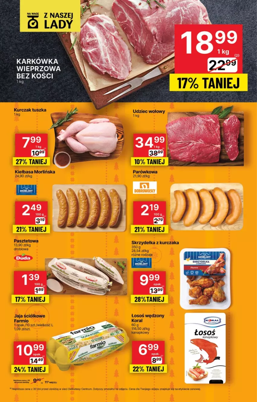 Gazetka promocyjna Delikatesy Centrum - NOWA GAZETKA Delikatesy Centrum od 21 grudnia! 21-24.12.2023 - ważna 21.12 do 24.12.2023 - strona 2 - produkty: Fa, Jaja, Kiełbasa, Kurczak, Pasztet, Rum, Tusz, Udziec wołowy