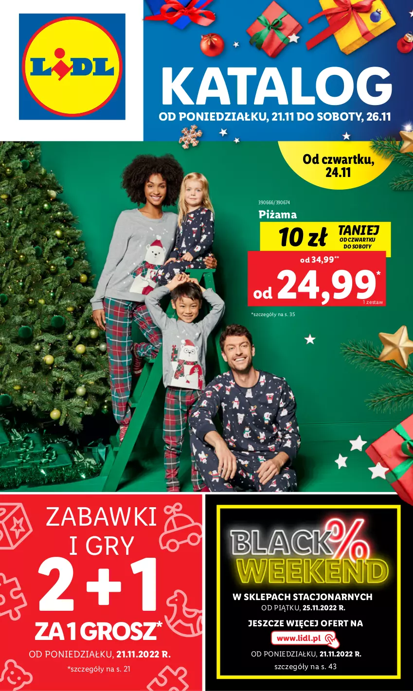 Gazetka promocyjna Lidl - GAZETKA - ważna 21.11 do 26.11.2022 - strona 1 - produkty: Gry, Piżama