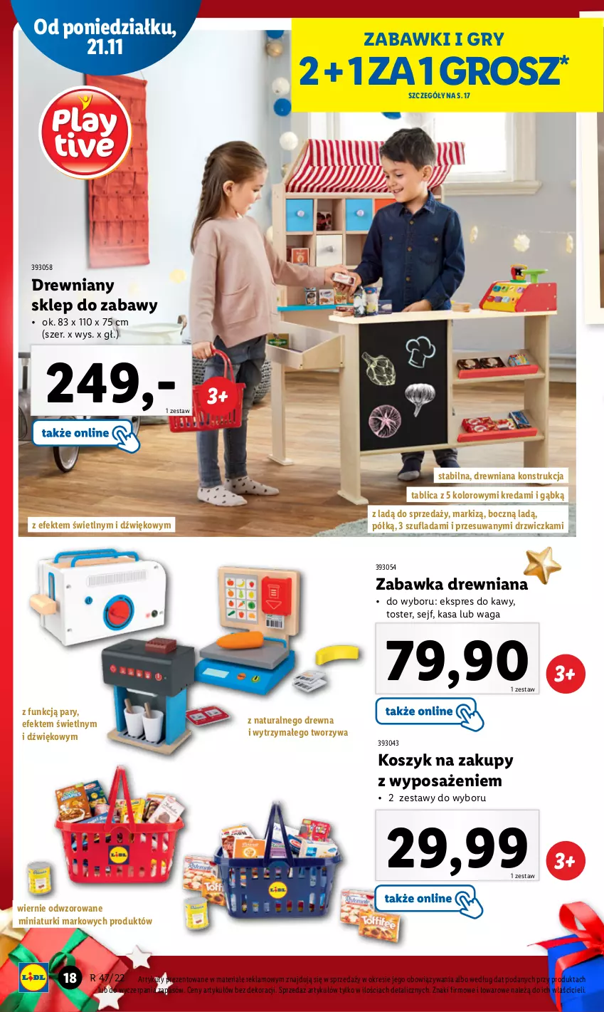 Gazetka promocyjna Lidl - GAZETKA - ważna 21.11 do 26.11.2022 - strona 18 - produkty: Drzwi, Edam, Gry, Kosz, Sejf, Toster, Waga, Zabawka