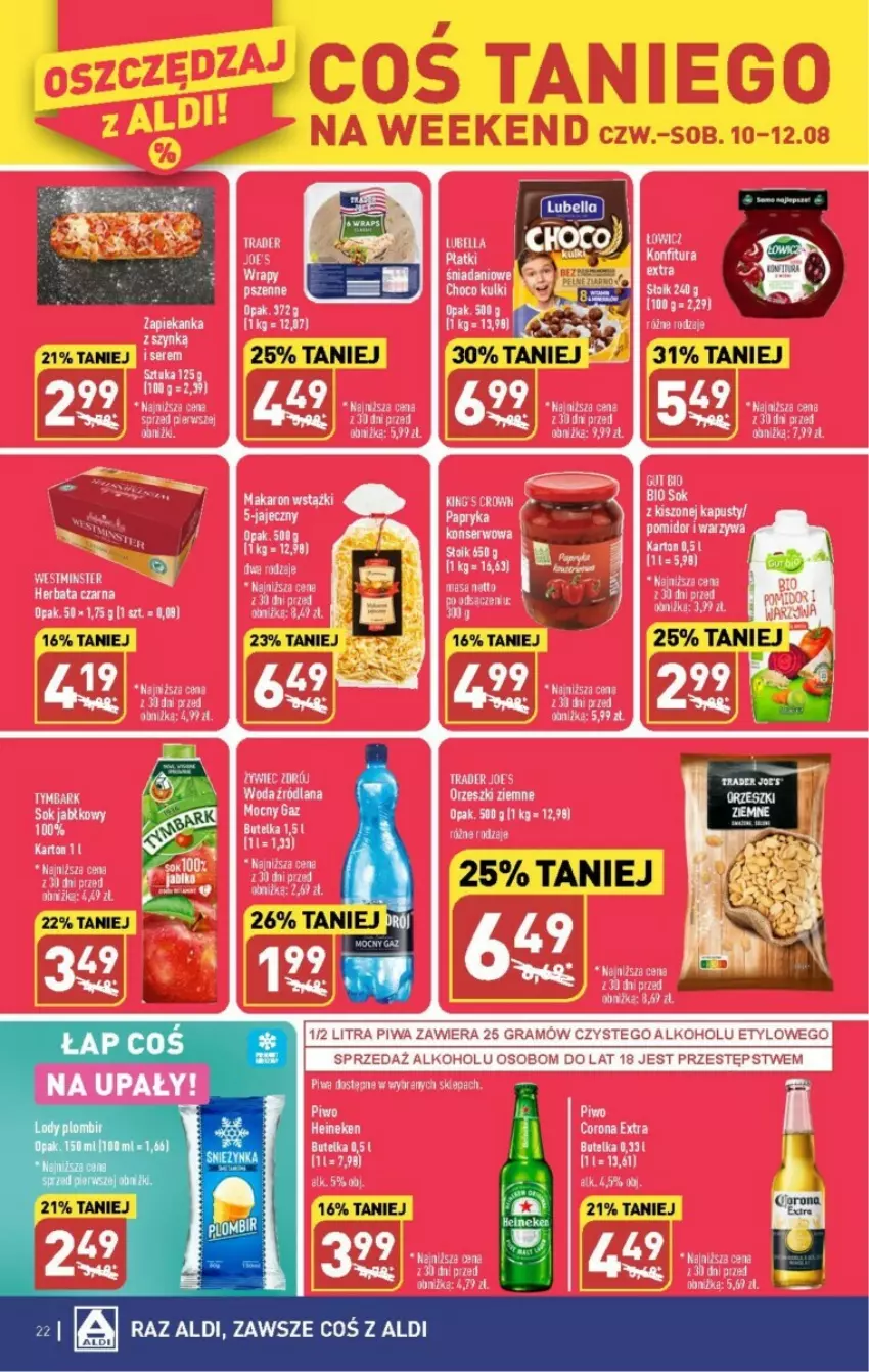 Gazetka promocyjna Aldi - ważna 07.08 do 12.08.2023 - strona 13 - produkty: Dada, Danio, Konfitura, LG, Nuty, Olej, Piwa, Warzywa