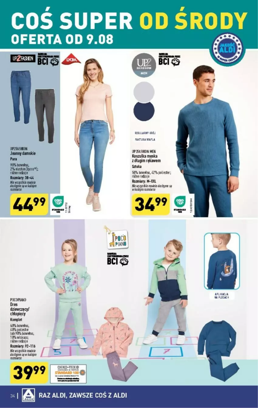 Gazetka promocyjna Aldi - ważna 07.08 do 12.08.2023 - strona 26 - produkty: Dres, Fa, Kosz, Koszulka, Pocopiano, Wełna