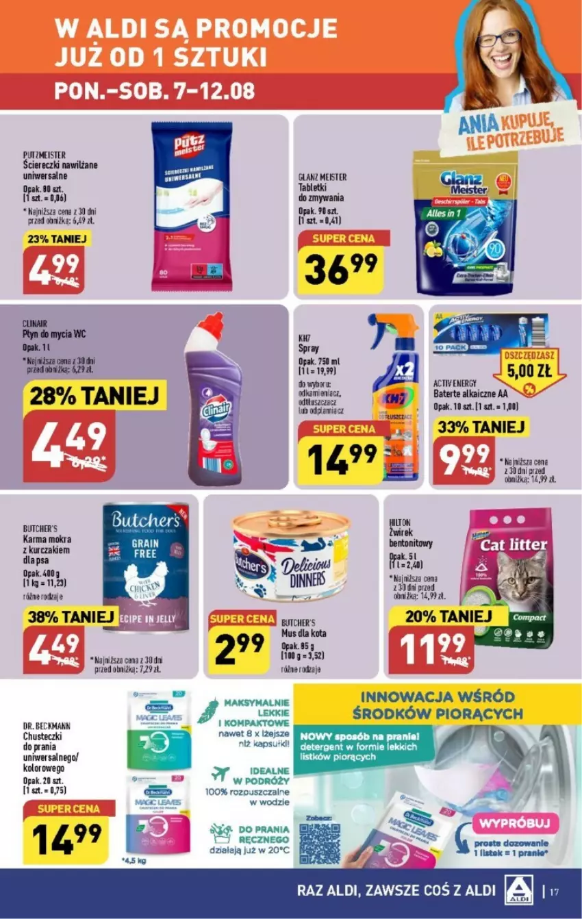 Gazetka promocyjna Aldi - ważna 07.08 do 12.08.2023 - strona 7 - produkty: Chusteczki, Clin, Mus, Płyn do mycia, Putzmeister, Tablet