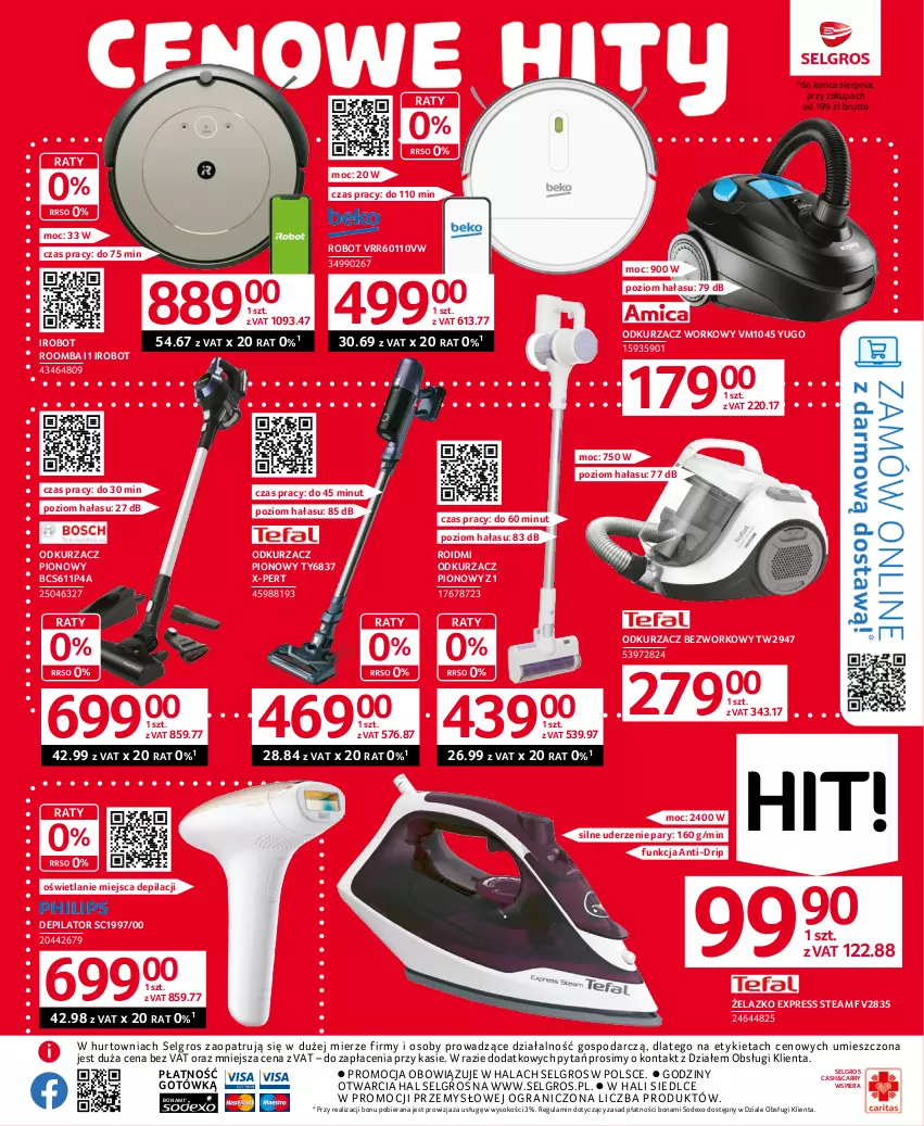 Gazetka promocyjna Selgros - Oferta przemysłowa - ważna 13.07 do 26.07.2023 - strona 13 - produkty: Depilator, Gra, IRobot, LG, Odkurzacz, Robot, Roomba, Sok