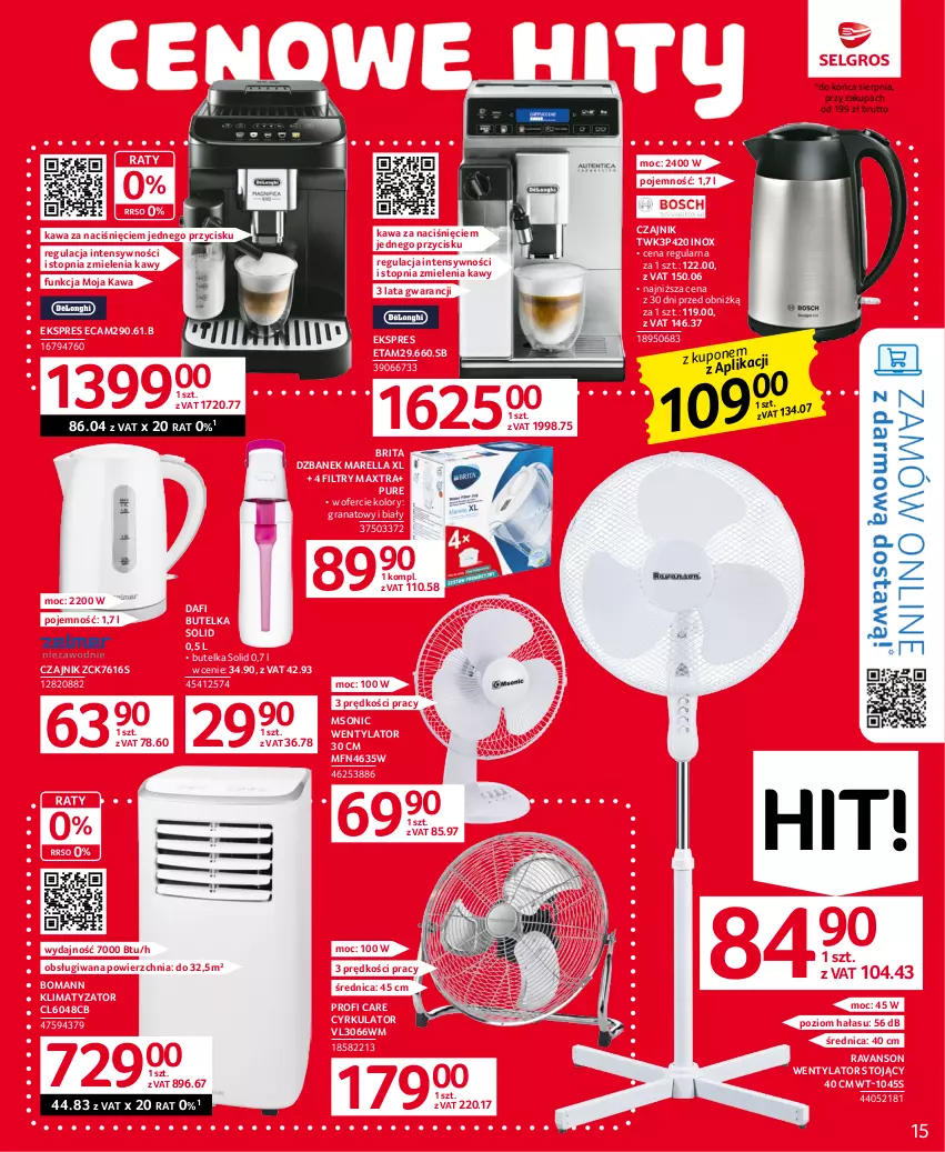 Gazetka promocyjna Selgros - Oferta przemysłowa - ważna 13.07 do 26.07.2023 - strona 15 - produkty: Brit, Brita, Czajnik, Dzbanek, Gra, Granat, Kawa, Pur, Top