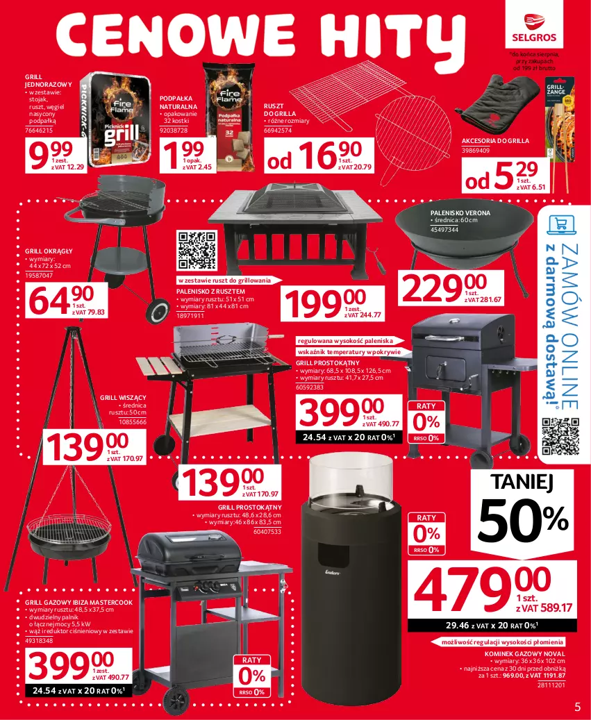 Gazetka promocyjna Selgros - Oferta przemysłowa - ważna 13.07 do 26.07.2023 - strona 5 - produkty: Grill, Grill gazowy, Kominek, Palenisko, Sok, Stojak