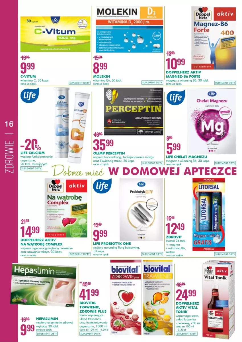 Gazetka promocyjna Super Pharm - Wiosenne porządki Wielkanoc - ważna 19.03 do 03.04.2021 - strona 16 - produkty: Biovital, Calcium, Doppelherz, Fa, Intel, LG, Magnez, Mus, Probiotyk, Ser, Suplement diety, Tonik, Zdrowie