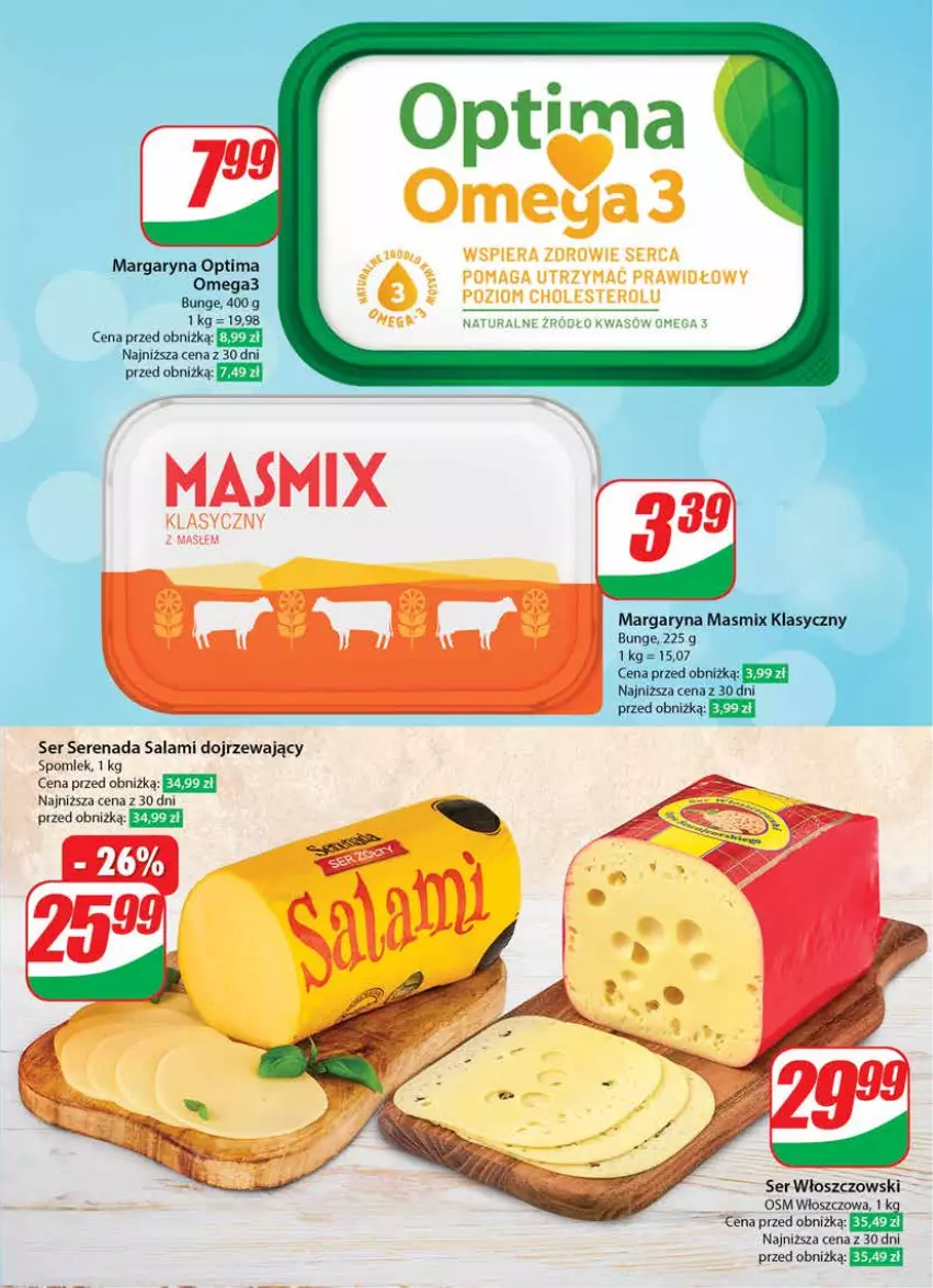 Gazetka promocyjna Dino - Gazetka 33 / 2024 - ważna 14.08 do 20.08.2024 - strona 37 - produkty: Margaryna, Optima, Optima Omega3, Salami, Ser, Włoszczowski