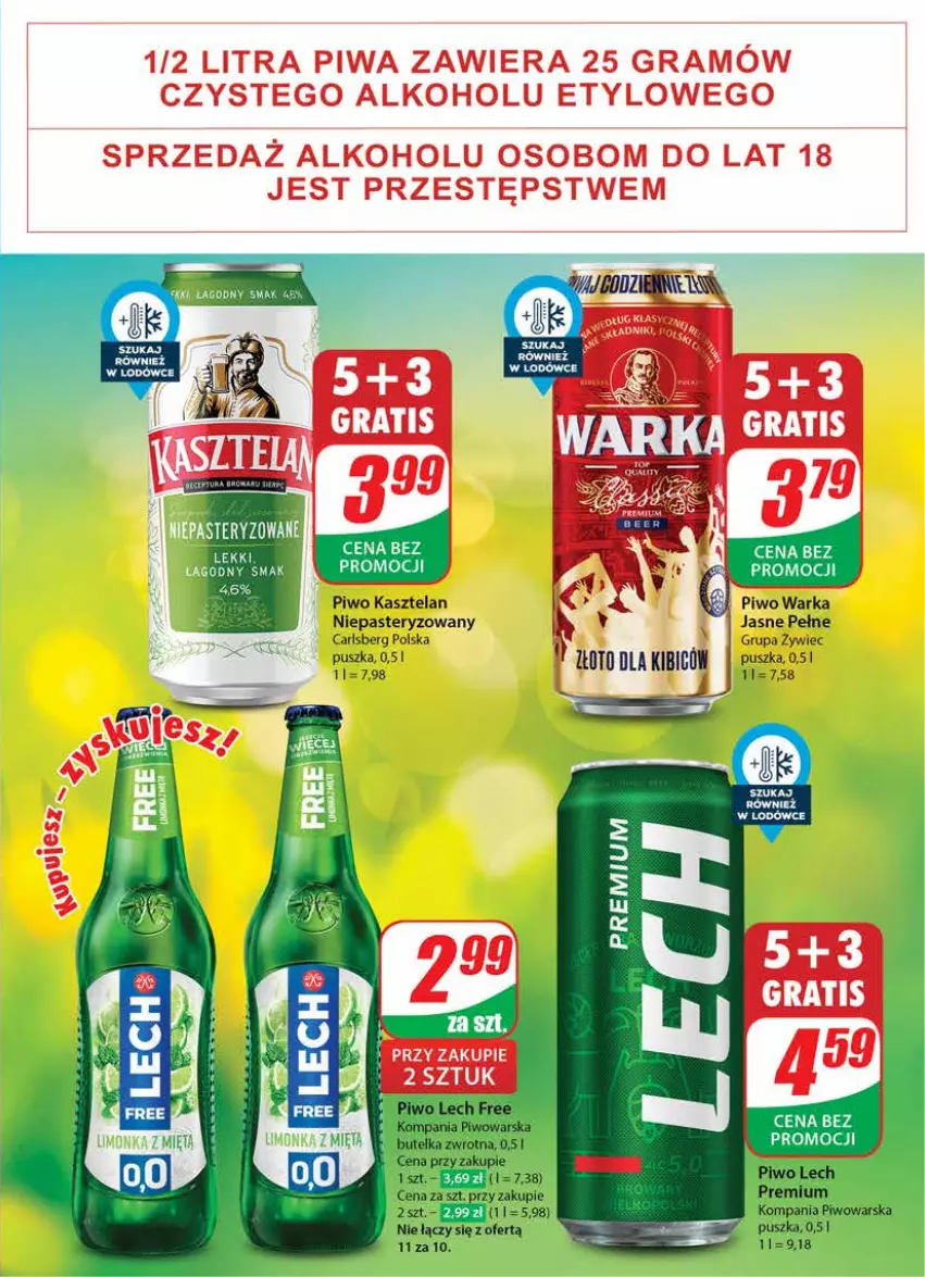 Gazetka promocyjna Dino - Gazetka 33 / 2024 - ważna 14.08 do 20.08.2024 - strona 45 - produkty: Carlsberg, Gra, Kasztelan, Piwa, Piwo, Warka