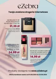 Gazetka promocyjna Dino - Gazetka 33 / 2024 - Gazetka - ważna od 20.08 do 20.08.2024 - strona 64 - produkty: Por, Bell, Maybelline, Puder prasowany, Puder, Paleta, Bourjois, Podkład, Fa