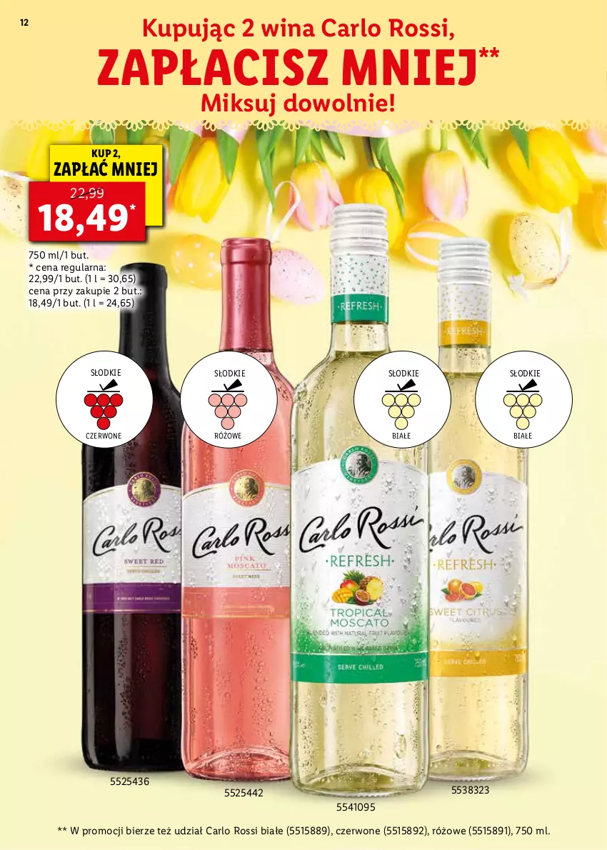 Gazetka promocyjna Lidl - KATALOG ALKOHOLI MOCNYCH I WIN - ważna 21.03 do 17.04.2022 - strona 12 - produkty: Carlo Rossi