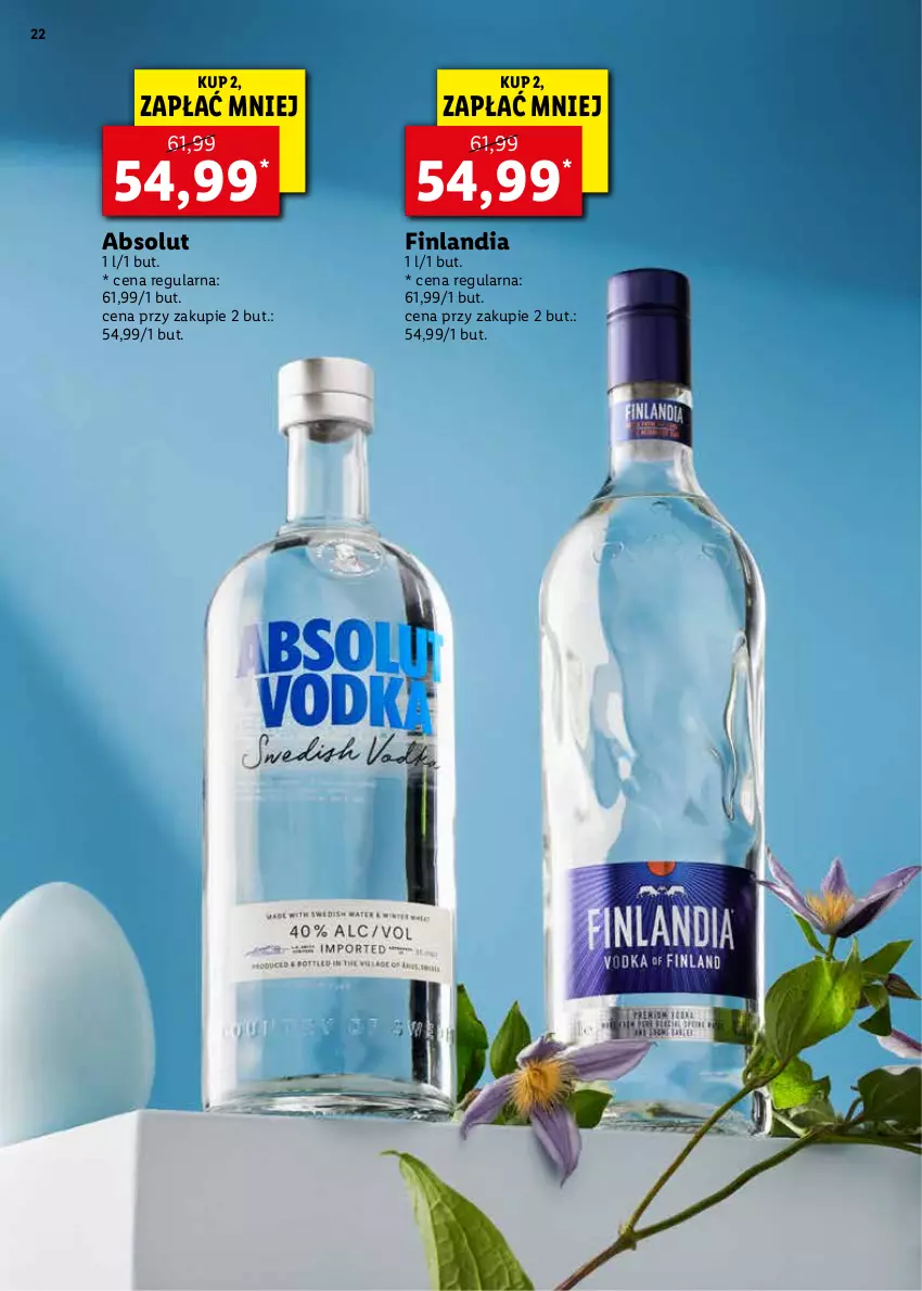 Gazetka promocyjna Lidl - KATALOG ALKOHOLI MOCNYCH I WIN - ważna 21.03 do 17.04.2022 - strona 22 - produkty: Absolut, Finlandia