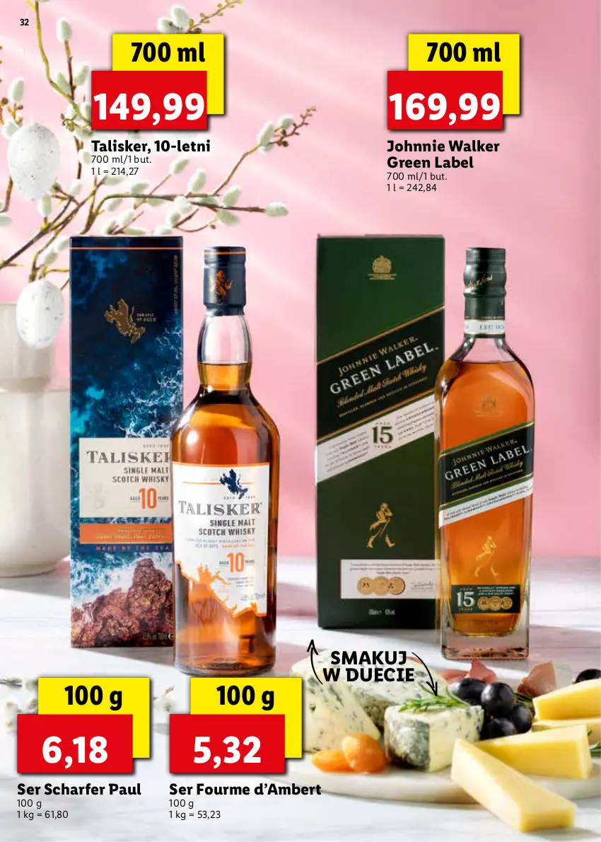 Gazetka promocyjna Lidl - KATALOG ALKOHOLI MOCNYCH I WIN - ważna 21.03 do 17.04.2022 - strona 32 - produkty: Johnnie Walker, Ser