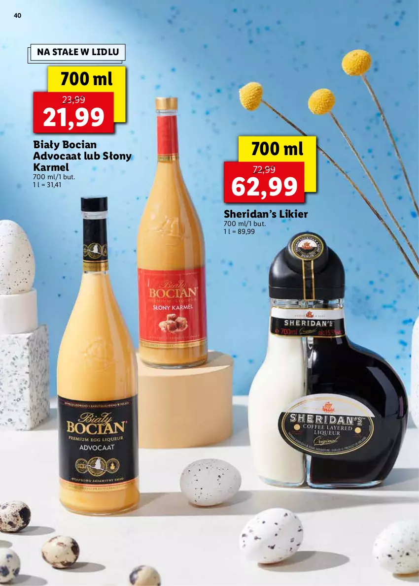 Gazetka promocyjna Lidl - KATALOG ALKOHOLI MOCNYCH I WIN - ważna 21.03 do 17.04.2022 - strona 40 - produkty: Advocaat, Biały Bocian, Likier