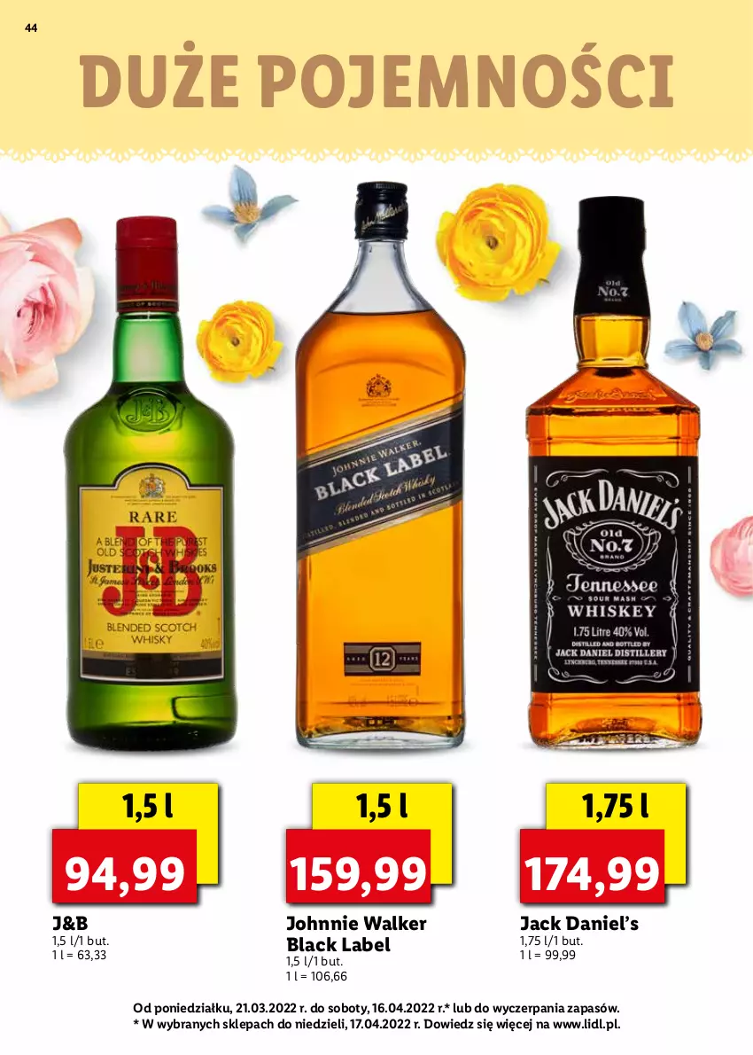 Gazetka promocyjna Lidl - KATALOG ALKOHOLI MOCNYCH I WIN - ważna 21.03 do 17.04.2022 - strona 44 - produkty: Johnnie Walker, Lack