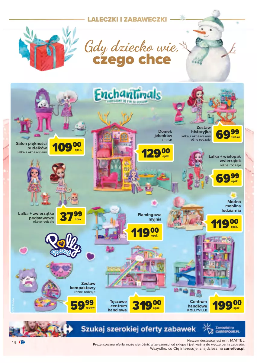 Gazetka promocyjna Carrefour - Gazetka Zabawki - ważna 02.11 do 26.11.2022 - strona 14 - produkty: Domek jelonków, Lalka, Mattel, Mobil, Rum