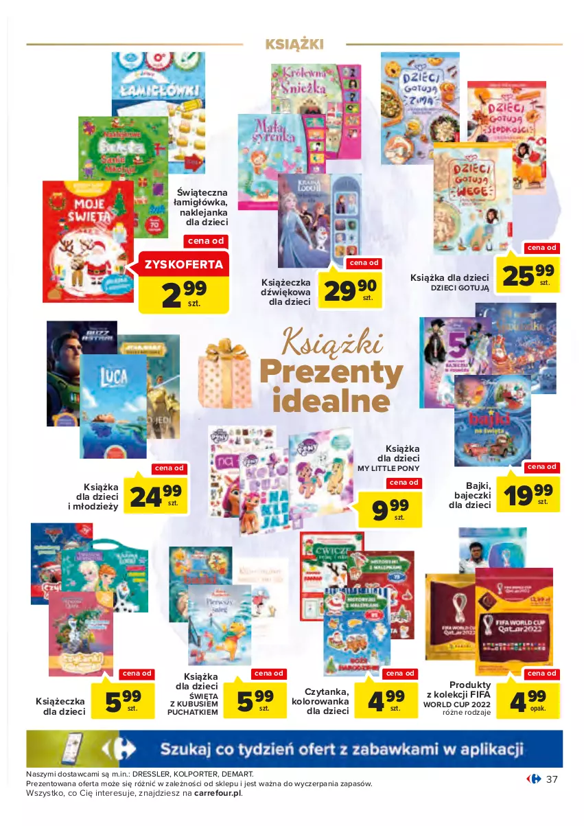 Gazetka promocyjna Carrefour - Gazetka Zabawki - ważna 02.11 do 26.11.2022 - strona 37 - produkty: Dres, Dzieci, Fa, Klej, Kolorowanka, Książka, My Little Pony, Por