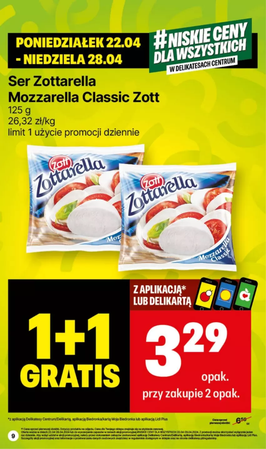 Gazetka promocyjna Delikatesy Centrum - NOWA GAZETKA Delikatesy Centrum od 22 kwietnia! 22-28.04.2024 - ważna 22.04 do 28.04.2024 - strona 9 - produkty: Dron, Koc, Mozzarella, Rama, Rum, Ser, Zott, Zottarella