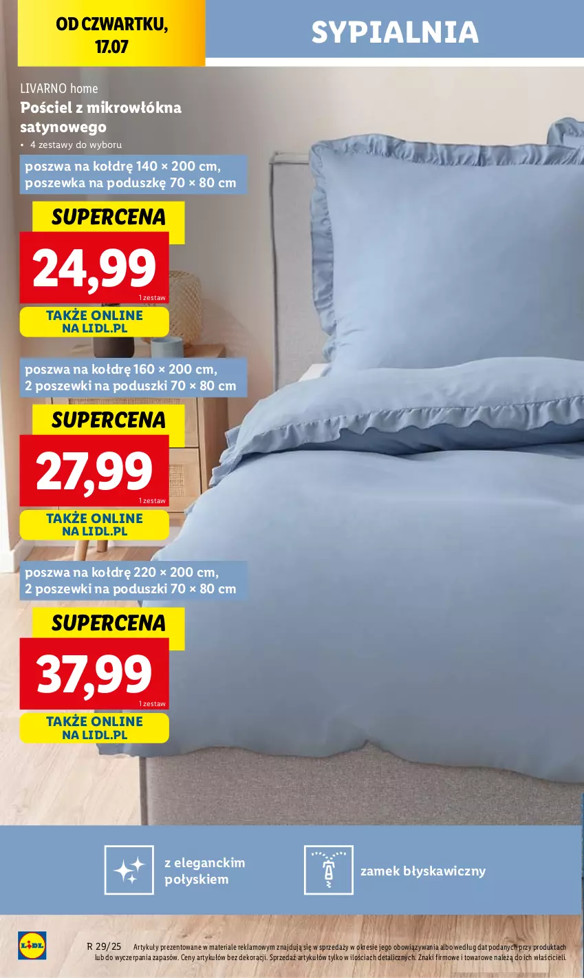 Gazetka promocyjna Lidl - GAZETKA - ważna 17.07 do 19.07.2025 - strona 16 - produkty: Ivar, Pościel, Poszewka, Sypialnia