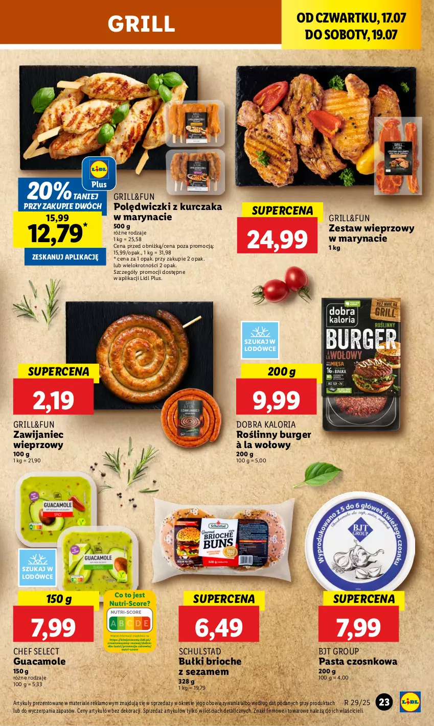 Gazetka promocyjna Lidl - GAZETKA - ważna 17.07 do 19.07.2025 - strona 29 - produkty: Amol, Burger, Grill, Kurczak, Polędwiczki z kurczaka, Roślinny burger, Sezam