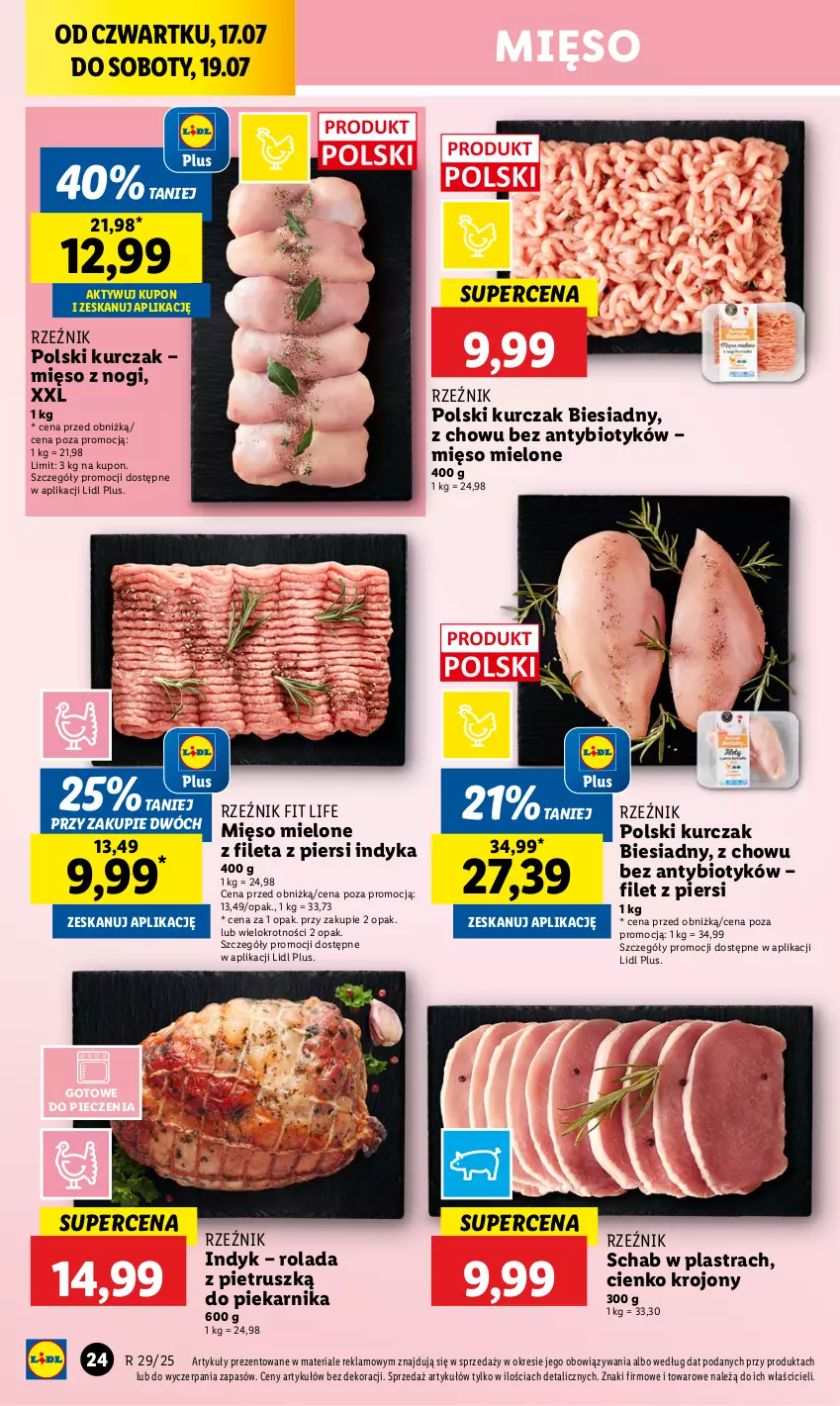 Gazetka promocyjna Lidl - GAZETKA - ważna 17.07 do 19.07.2025 - strona 30 - produkty: Kurczak, Mięso, Mięso mielone, Piec, Piekarnik, Rolada