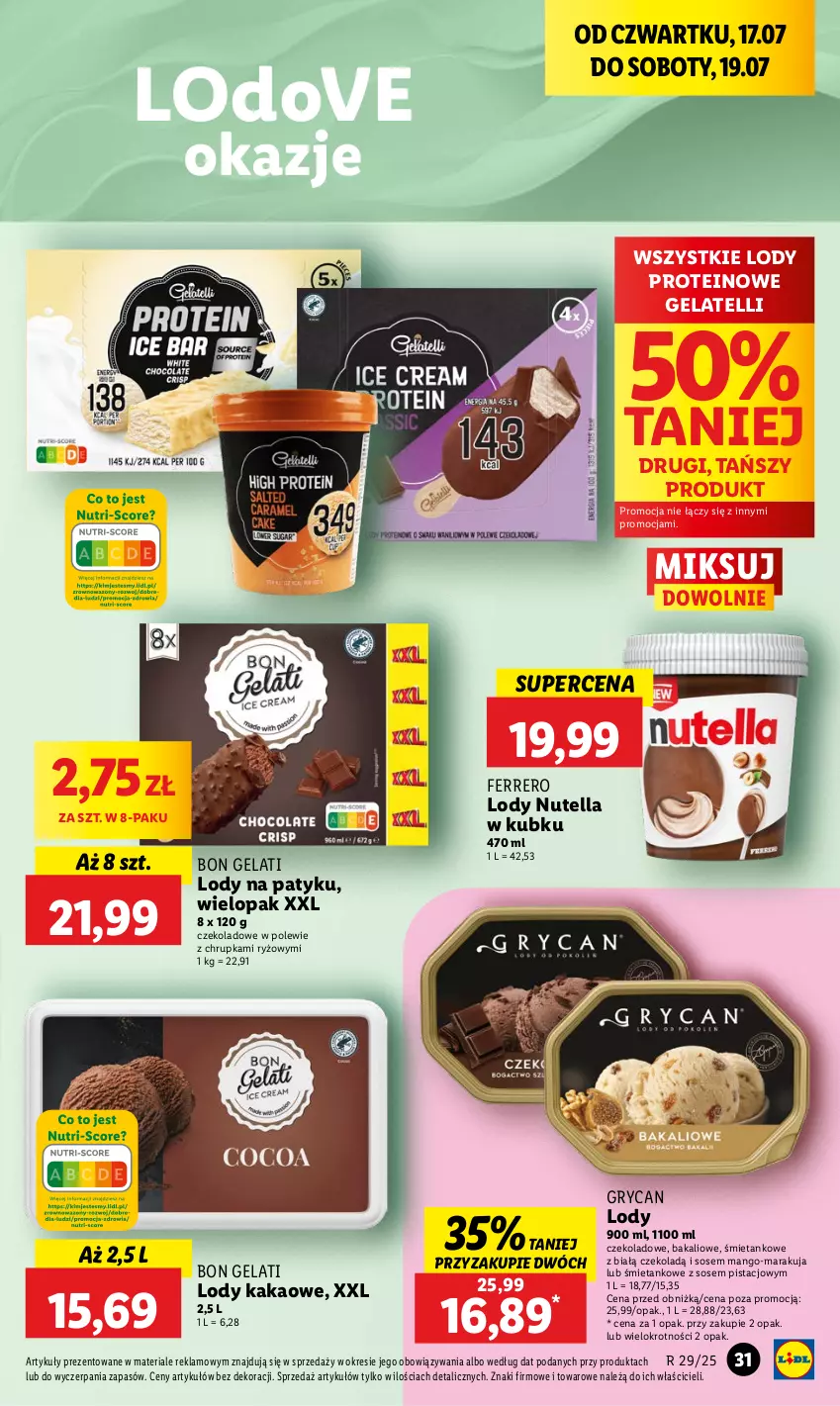 Gazetka promocyjna Lidl - GAZETKA - ważna 17.07 do 19.07.2025 - strona 39 - produkty: Dove, Ferrero, Gry, Kakao, Lody, Mango, Nutella, Ryż, Sos