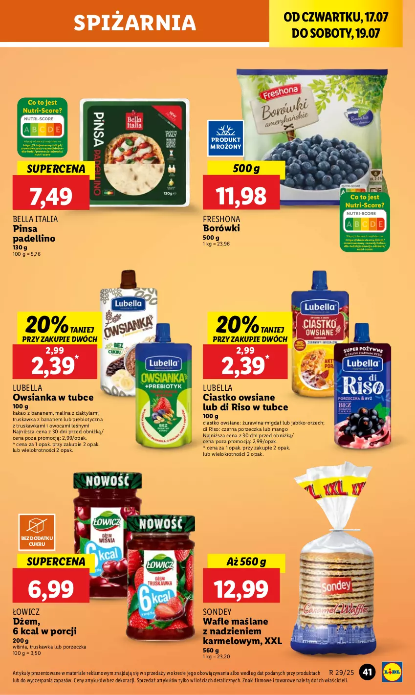 Gazetka promocyjna Lidl - GAZETKA - ważna 17.07 do 19.07.2025 - strona 51 - produkty: Bell, Bella, Dell, Dżem, Kakao, Lubella, Mango, Owsianka, Por, Wafle