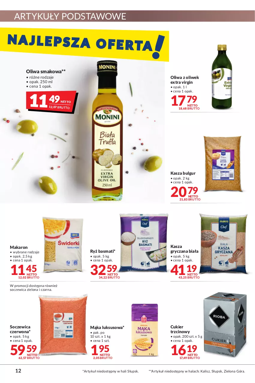 Gazetka promocyjna Makro - [Oferta promocyjna] Artykuły spożywcze i przemysłowe - ważna 07.01 do 24.01.2022 - strona 12 - produkty: Bulgur, Cukier, Cukier trzcinowy, Gin, Gry, Kasza, Kasza gryczana, LG, Mąka, Mąka luksusowa, Makaron, Oliwa z oliwek, Ryż, Ryż basmati