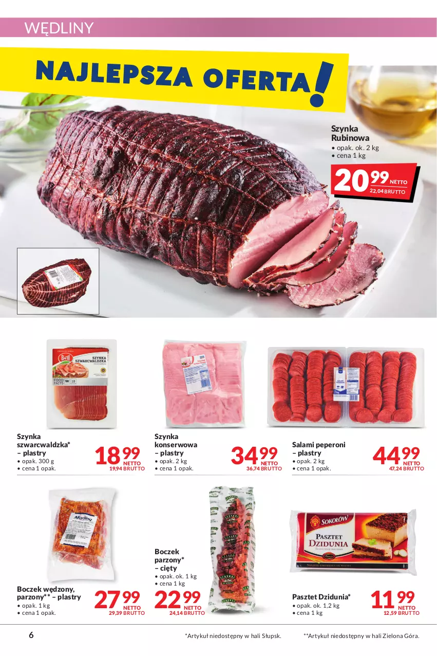 Gazetka promocyjna Makro - [Oferta promocyjna] Artykuły spożywcze i przemysłowe - ważna 07.01 do 24.01.2022 - strona 6 - produkty: Boczek, Pasztet, Rubin, Salami, Ser, Szynka, Szynka konserwowa