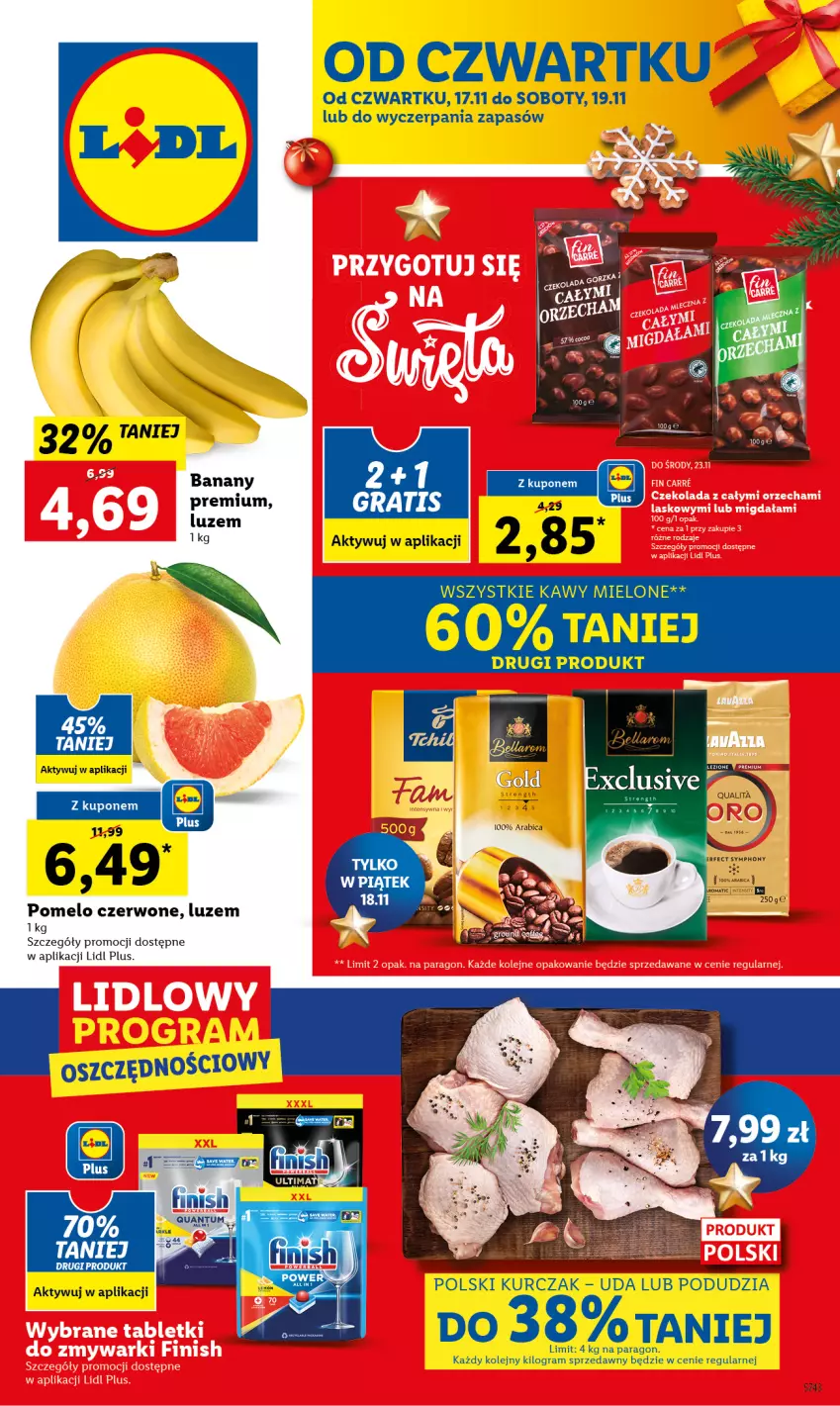 Gazetka promocyjna Lidl - GAZETKA - ważna 17.11 do 19.11.2022 - strona 1 - produkty: Banany, Bell, Bella, Gra, Kurczak, Olej, Pomelo