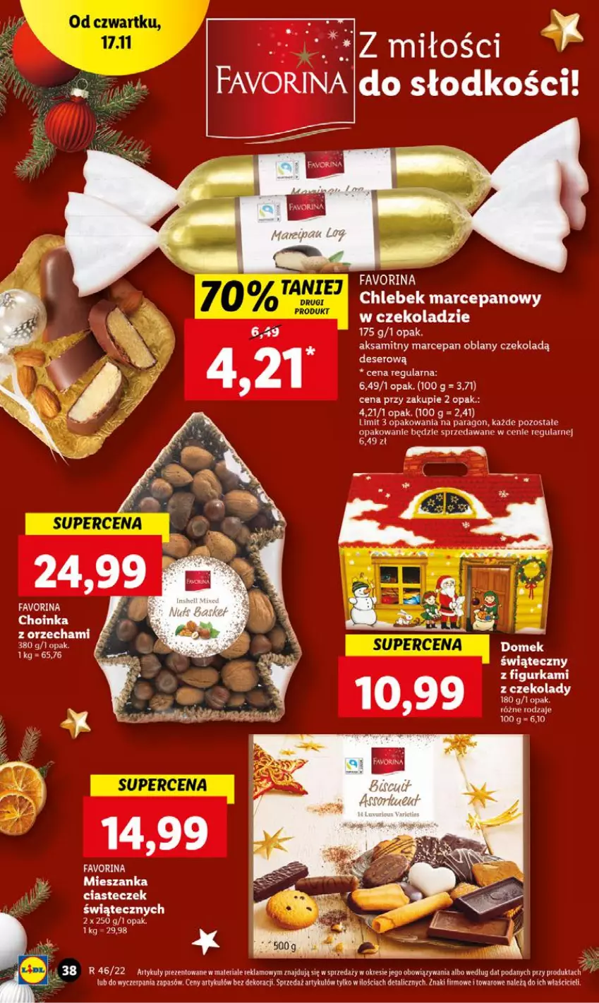 Gazetka promocyjna Lidl - GAZETKA - ważna 17.11 do 19.11.2022 - strona 38 - produkty: Aksam, Chleb, Choinka, Deser, Fa, Inka, Ser