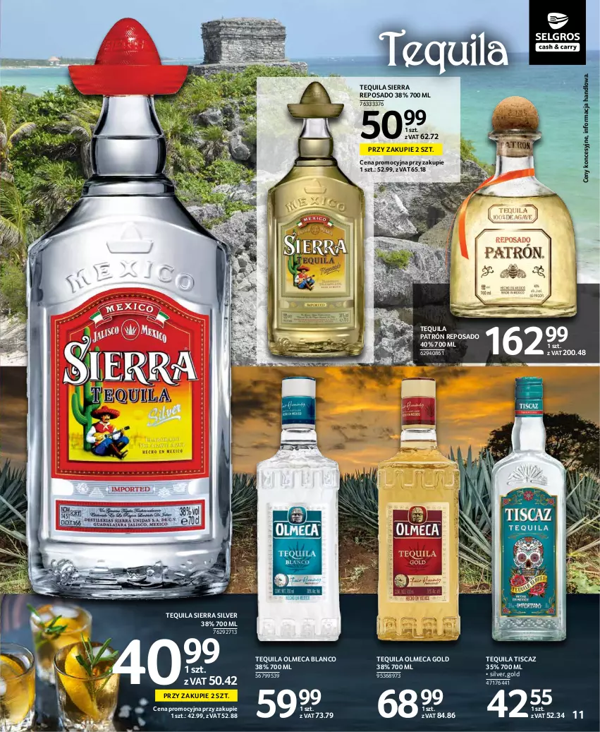 Gazetka promocyjna Selgros - Katalog Alkohole Mocne - ważna 02.09 do 15.09.2021 - strona 11 - produkty: Tequila