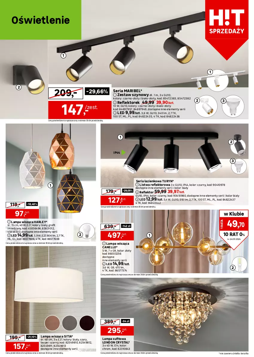 Gazetka promocyjna Leroy Merlin - Gazetka Leroy Merlin - ważna 04.09 do 24.09.2024 - strona 20 - produkty: Gra, Lampa, Lampa sufitowa, Lampa wisząca, Listwa, Plafon, Reflektor, Ser