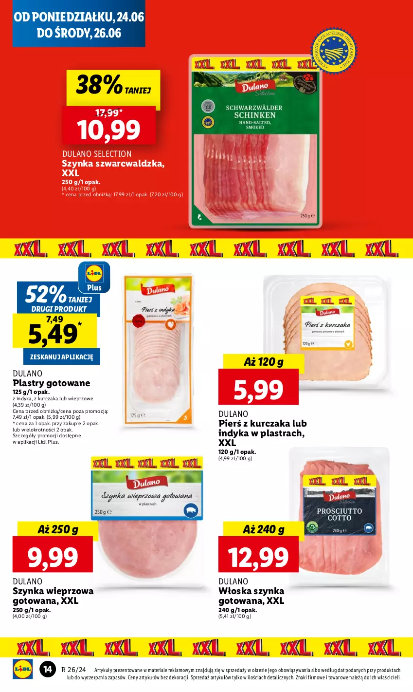 Gazetka promocyjna Lidl - GAZETKA - ważna 24.06 do 26.06.2024 - strona 16 - produkty: Dulano, Kurczak, Szynka, Szynka wieprzowa