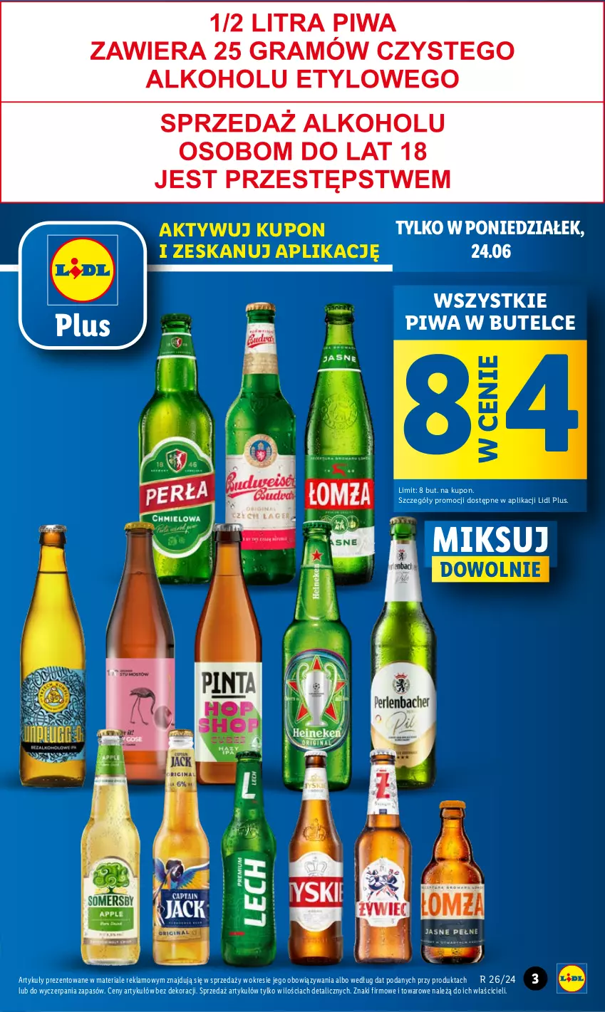 Gazetka promocyjna Lidl - GAZETKA - ważna 24.06 do 26.06.2024 - strona 3 - produkty: Piwa