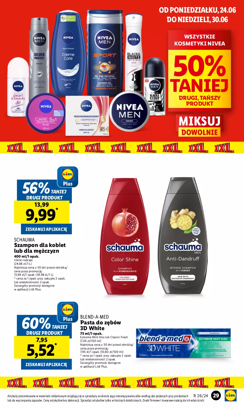 Gazetka promocyjna Lidl - GAZETKA - ważna 24.06 do 26.06.2024 - strona 31 - produkty: Blend-a-Med, Nivea, Pasta do zębów, Schauma, Szampon