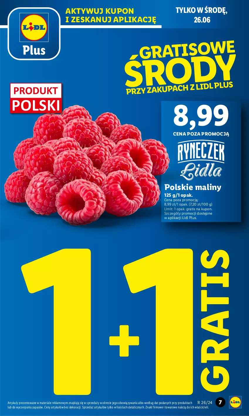 Gazetka promocyjna Lidl - GAZETKA - ważna 24.06 do 26.06.2024 - strona 7 - produkty: Gra, Maliny