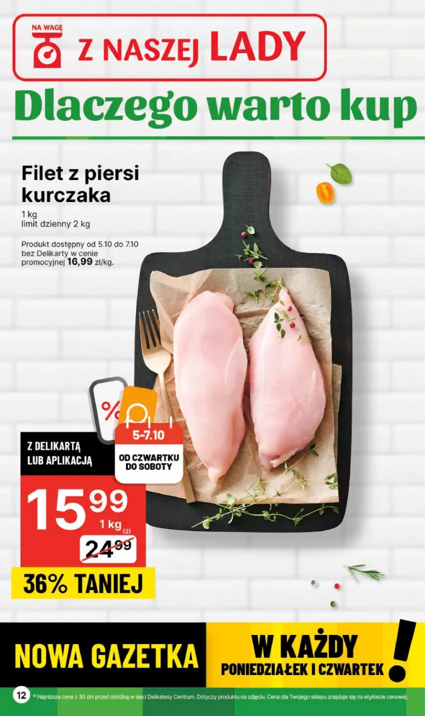 Gazetka promocyjna Delikatesy Centrum - Gazetka DC39 czw-sr - ważna 05.10 do 11.10.2023 - strona 12 - produkty: Filet z piersi kurczaka, Kurczak, Rum