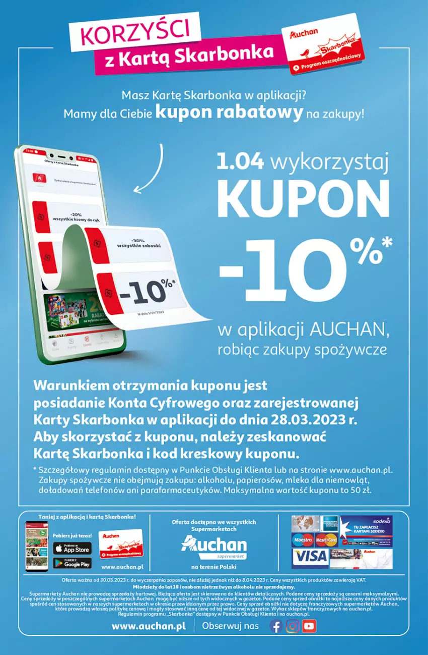 Gazetka promocyjna Auchan - Gazetka Wielkanoc na Twoim stole Supermarket Auchan - ważna 30.03 do 08.04.2023 - strona 12 - produkty: Fa, Gra, Papier, Ser, Telefon