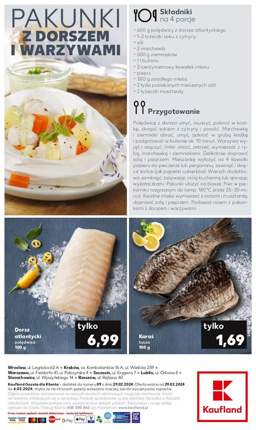 Gazetka promocyjna Kaufland - Kaufland - ważna 29.02 do 06.03.2024 - strona 2 - produkty: Bulion, Cukier, Cytryny, Dorsz, Fa, Imbir, Kawa, Lion, Metro, Mleko, Mus, Orka, Papier, Piec, Piekarnik, Pieprz, Polędwica, Por, Sok, Sól, Tusz, Wagi, Wałek, Warzywa, Ziemniaki