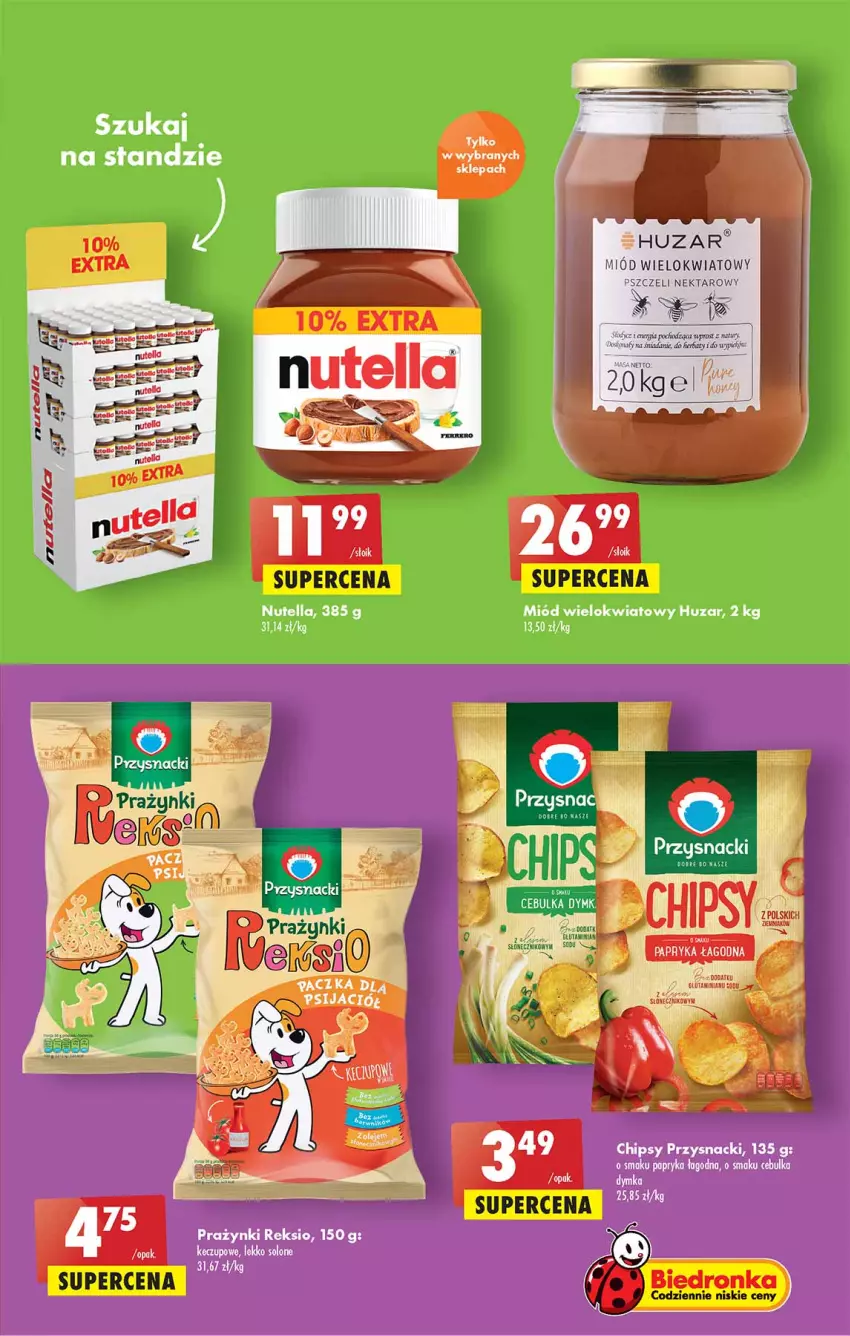 Gazetka promocyjna Biedronka - W tym tygodniu - ważna 21.04 do 27.04.2022 - strona 43 - produkty: Chipsy, Miód, Nektar, Nutella, Papryka, Przysnacki