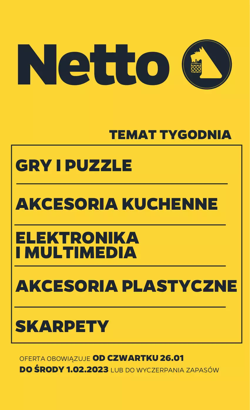 Gazetka promocyjna Netto - Akcesoria i dodatki - ważna 26.01 do 01.02.2023 - strona 1 - produkty: Elektronika, Gry, Karp, Puzzle