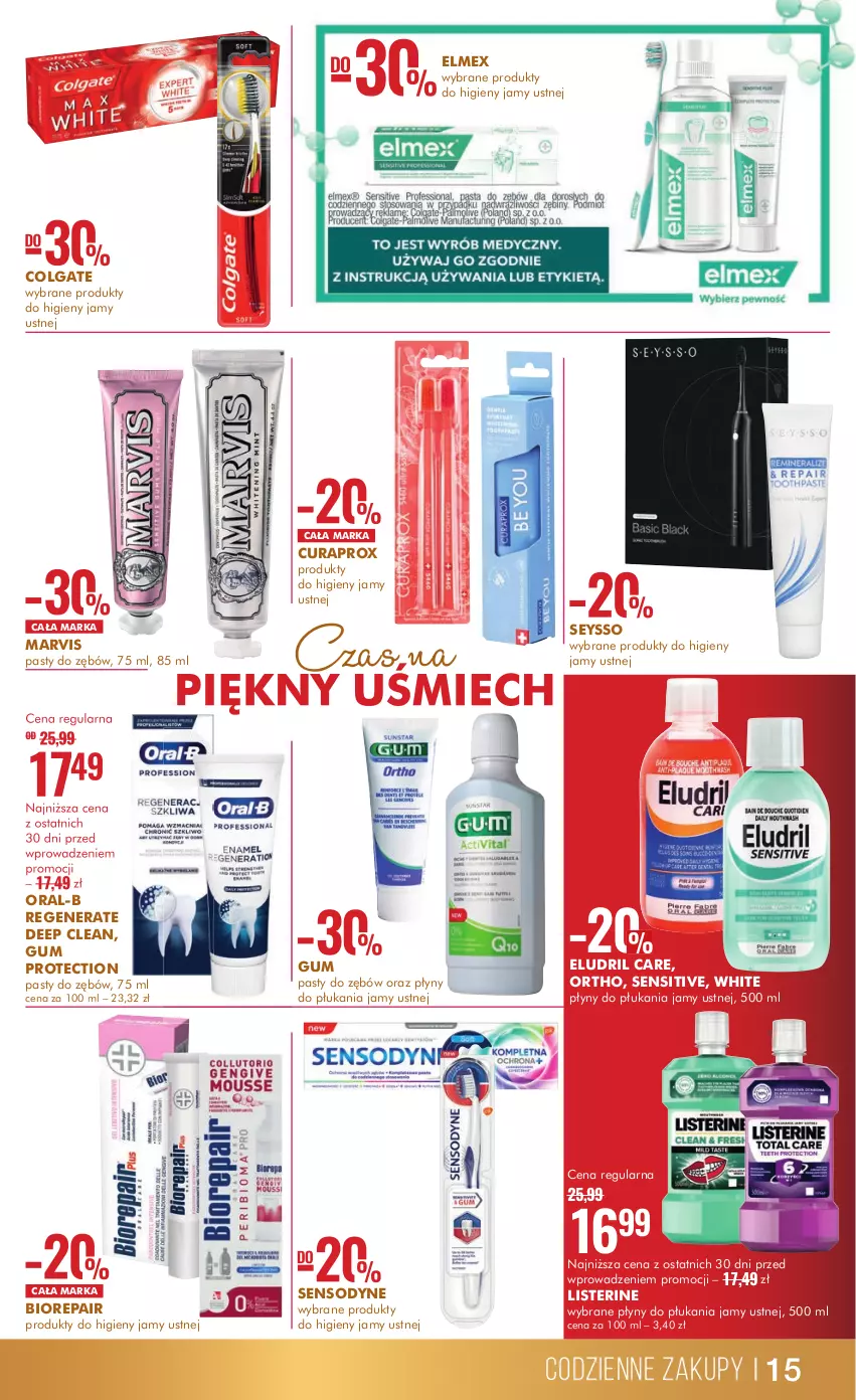 Gazetka promocyjna Super Pharm - Gazetka - ważna 27.11 do 11.12.2023 - strona 15 - produkty: Biorepair, Colgate, Curaprox, Elmex, LG, Listerine, Sensodyne, Seysso