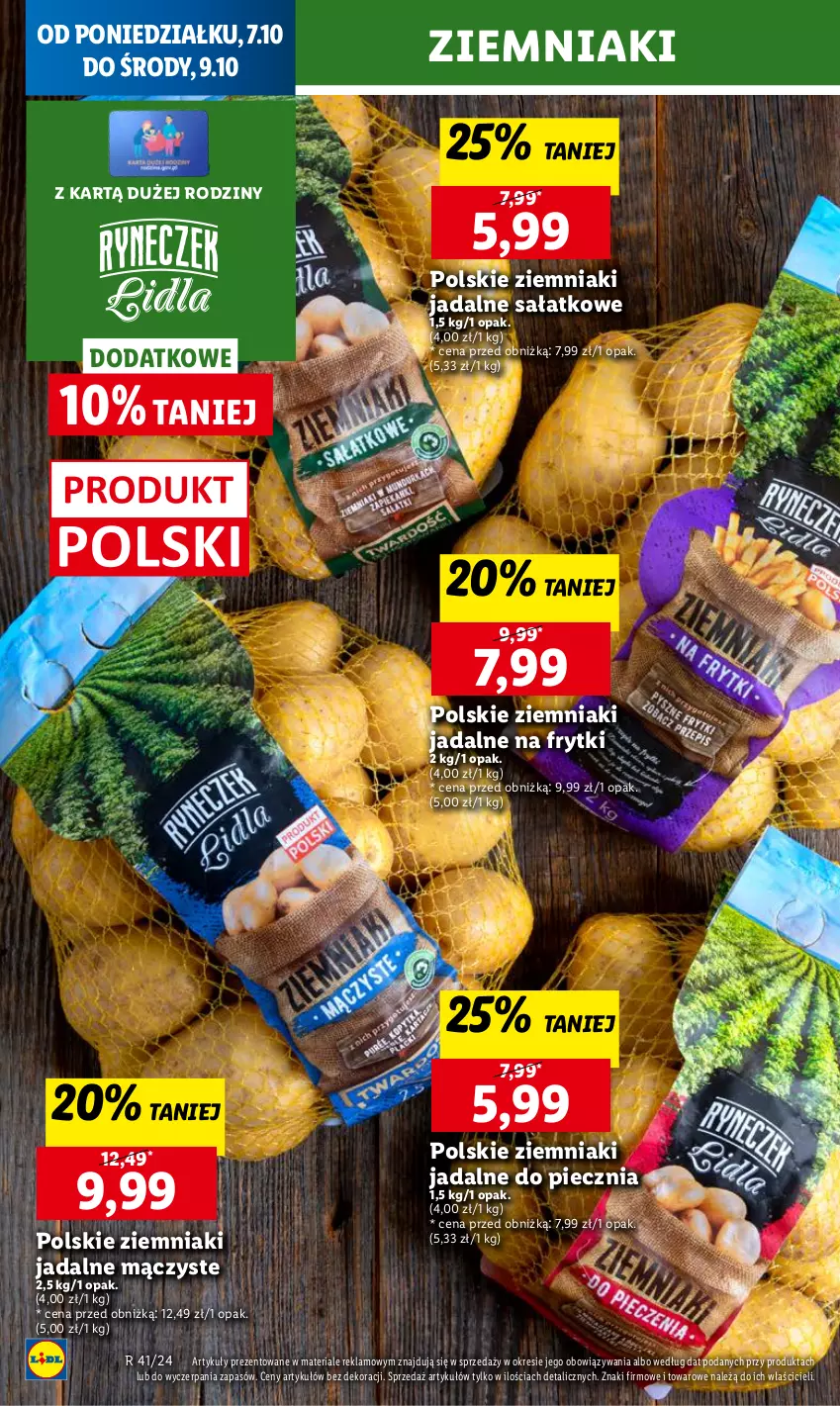 Gazetka promocyjna Lidl - GAZETKA - ważna 07.10 do 09.10.2024 - strona 22 - produkty: Chleb, Frytki, Piec, Sałat, Ser, Ziemniaki