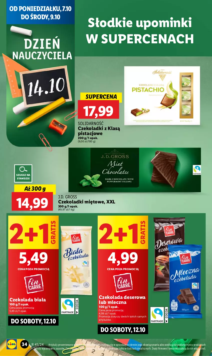 Gazetka promocyjna Lidl - GAZETKA - ważna 07.10 do 09.10.2024 - strona 42 - produkty: Czekolada, Deser, Gra, Ser