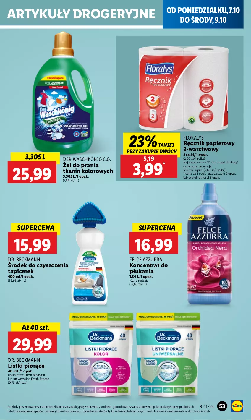 Gazetka promocyjna Lidl - GAZETKA - ważna 07.10 do 09.10.2024 - strona 61 - produkty: Flora, König, Papier, Ręcznik, Rolki