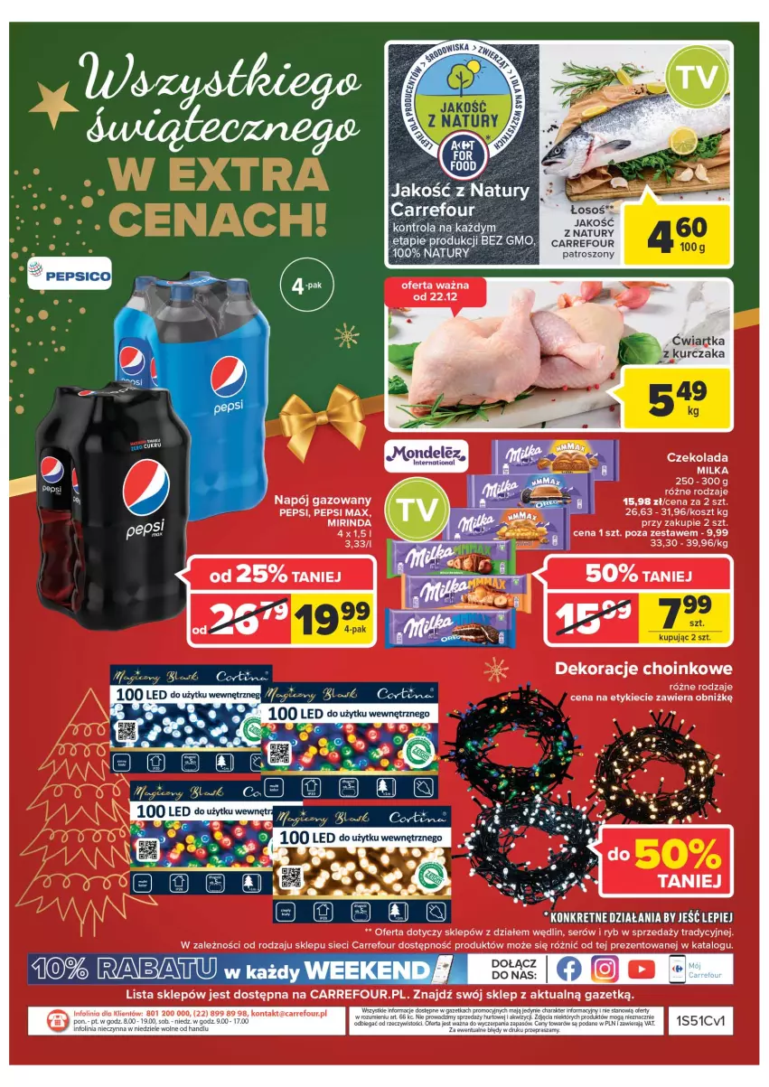 Gazetka promocyjna Carrefour - Gazetka Gazetka Market Gorzów Wielkopolski - ważna 19.12 do 24.12.2022 - strona 19 - produkty: Czekolada, Kosz, Kret, Milka, Mirinda, Napój, Napój gazowany, O nas, Pepsi, Pepsi max, Ser