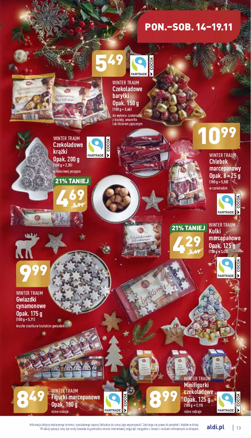 Gazetka promocyjna Aldi - Pełny katalog - ważna 14.11 do 19.11.2022 - strona 13 - produkty: Baryłki, Brandy, Chleb, Ciastka, Likier